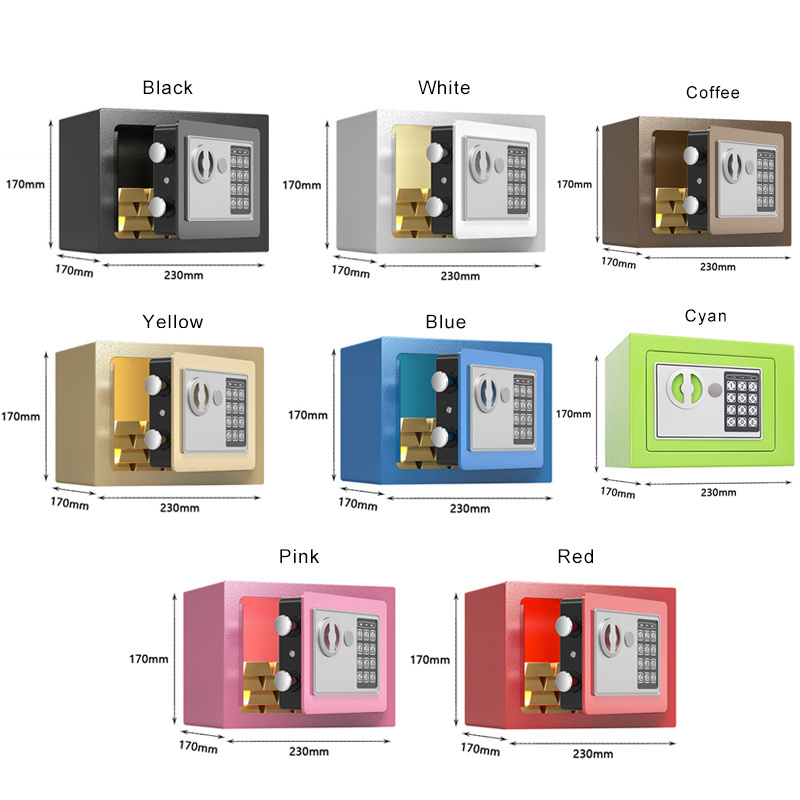 WEIERXINSAFE Custom Mini Money Jewelry Digital Electronic Lock Safe Box Home Safe Box wit Lock