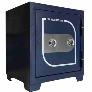 New Designed One Hour Fire Resistant Safe Customized Routine Small Size Double Keys Lock System Safe Box