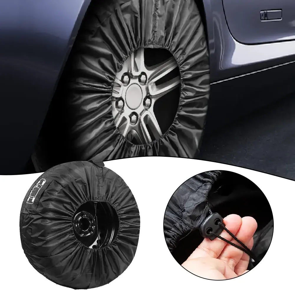 13-23inch Car Spare Tire Cover Case Polyester Tire Cover Storage Bags Vehicle Tyre Waterproof Dust-proof Protector Styling