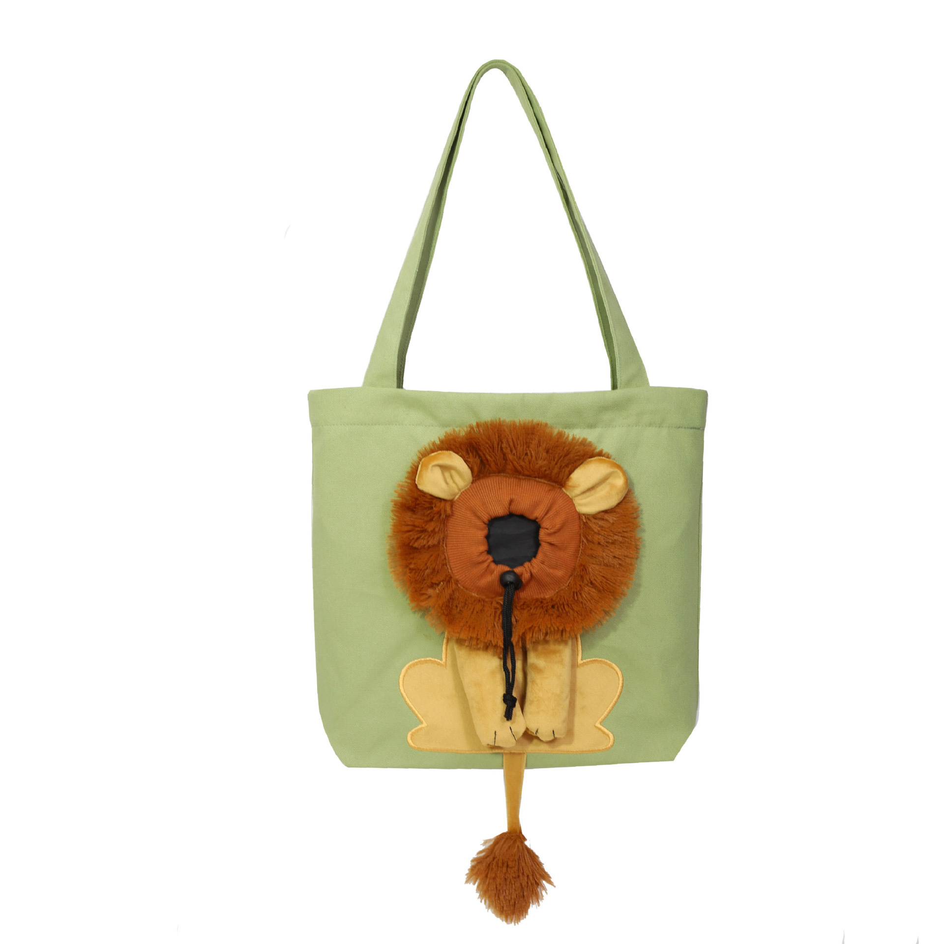 Wholesale Customized Pet Going Out Bag Can Outcrop Small Lion Cat Small Dog One Shoulder Tote Pet Canvas Bag