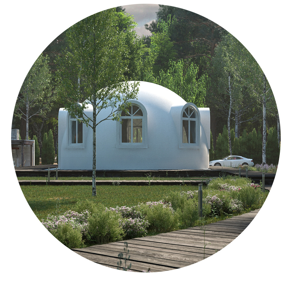 Fast Construction Low Cost sale prefabricated dome houses for winter japanese graphene dome house with bathroom