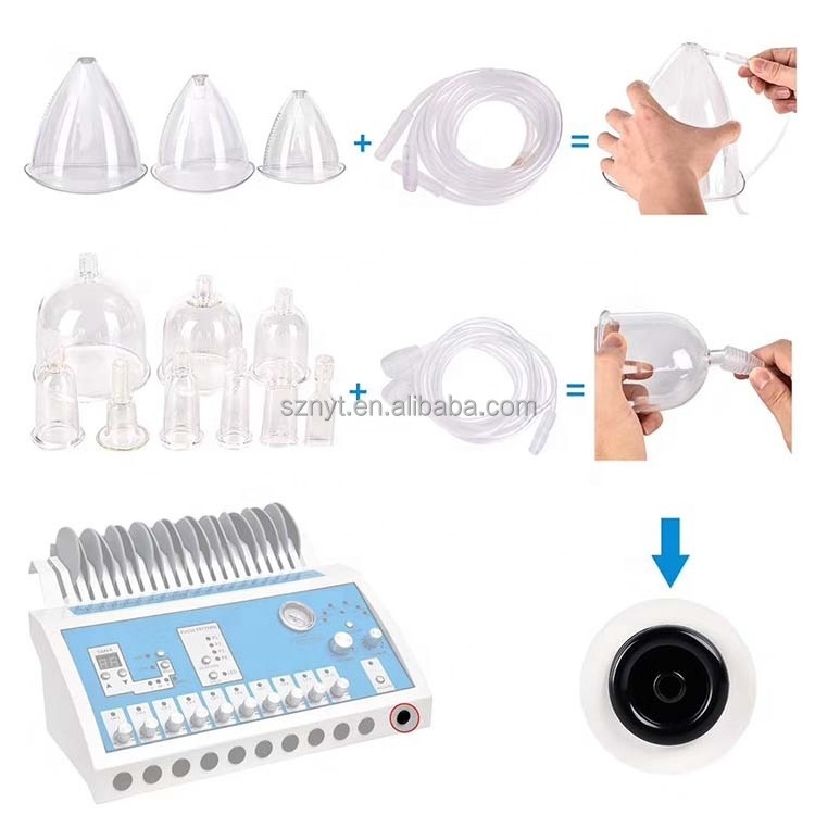 Tens Ems Machine Muscle Stimulator Stimulation Ems Slimming Body Shaping Breast Massager Electronic Vacuum Cupping Machine