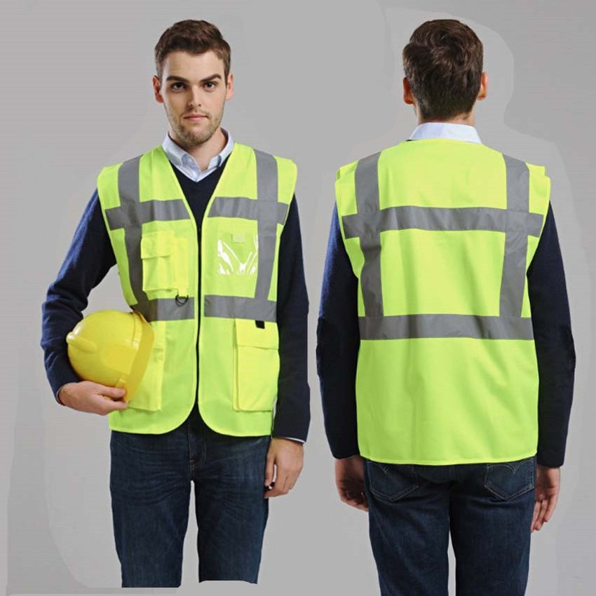 Construction Vest Safety Reflective Safety Night Jacket Cycling Running Outdoor Working Heavy Duty Vest