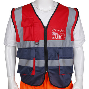 Safety Light Strips Reflective Vest Cycling Running Heavy Duty Working High Visibility Vest