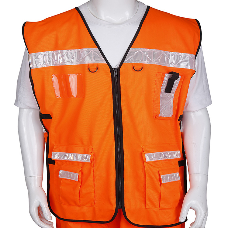 Safety Light Strips Reflective Vest Cycling Running Heavy Duty Working High Visibility Vest