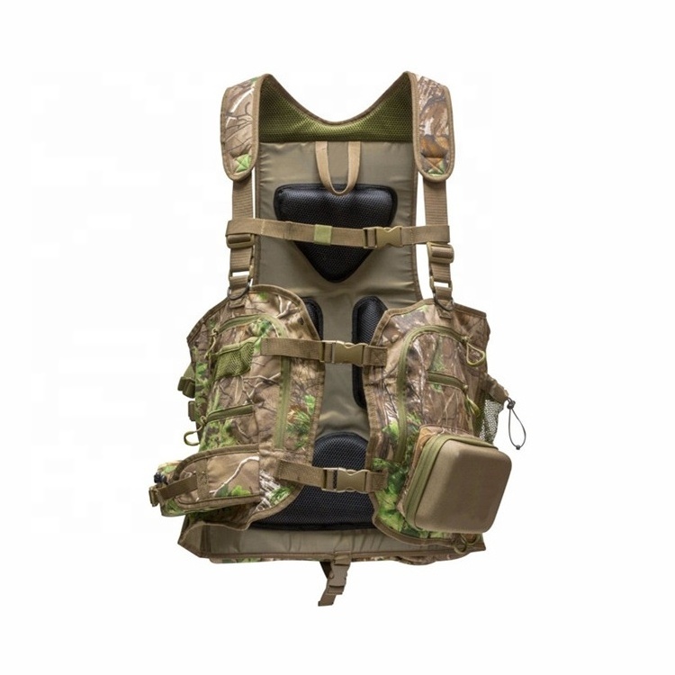 Breathable Camouflage Turkey Vest For Hunting With Seat Cushion Orange Safety