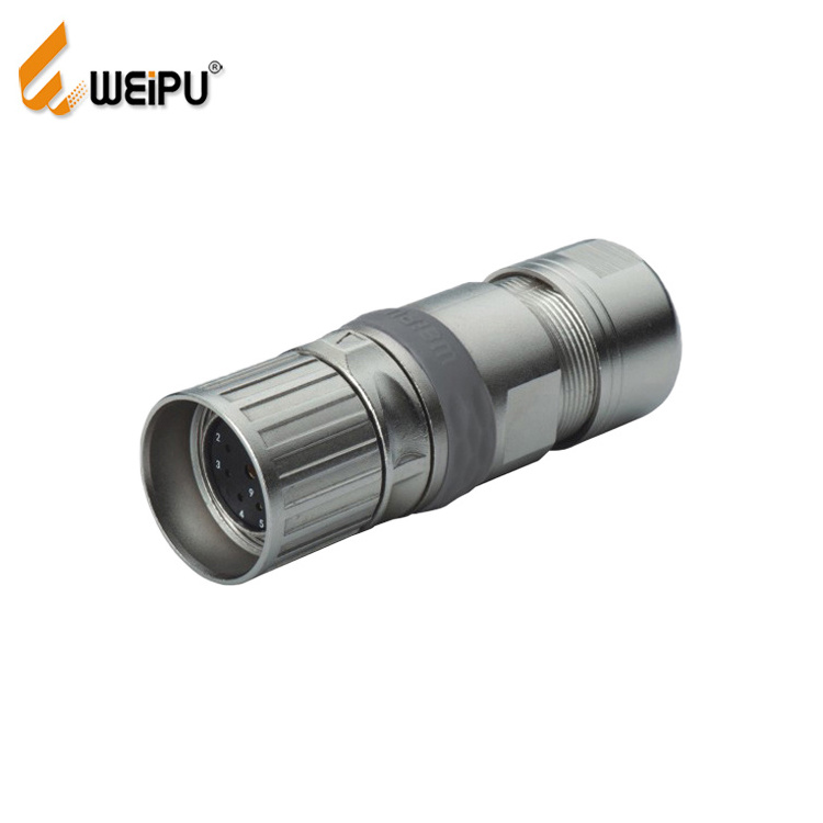 WEIPU M23 series connector M23DK-TK 8pin waterproof 8A female circular cable connector