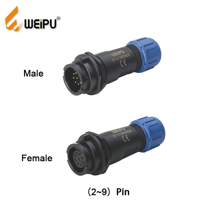 Weipu factory Solder Nylon pa66 cable waterproof ip68 connector male and female connector for extension cord