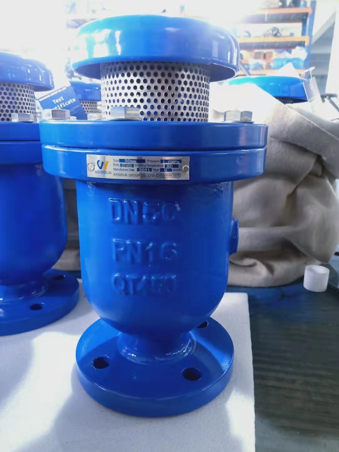 2024 DN100 4'' ductile iron QT450 Compound combination Flange Ends Single Ball Orifice Air Release Valve