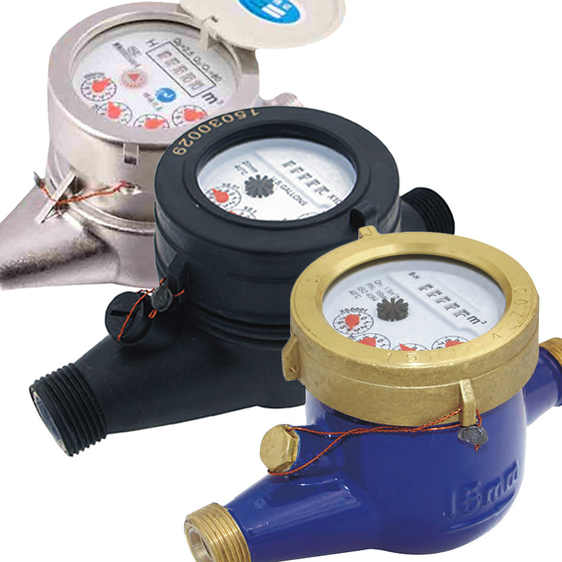 prices remote reading water flow meter DN15-DN50 dry dial brass bady water meter manufacture