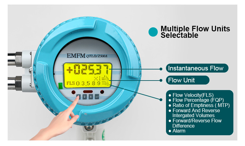 2024 DN400 DN500 Battery operated electromagnetic flow meter for sewage