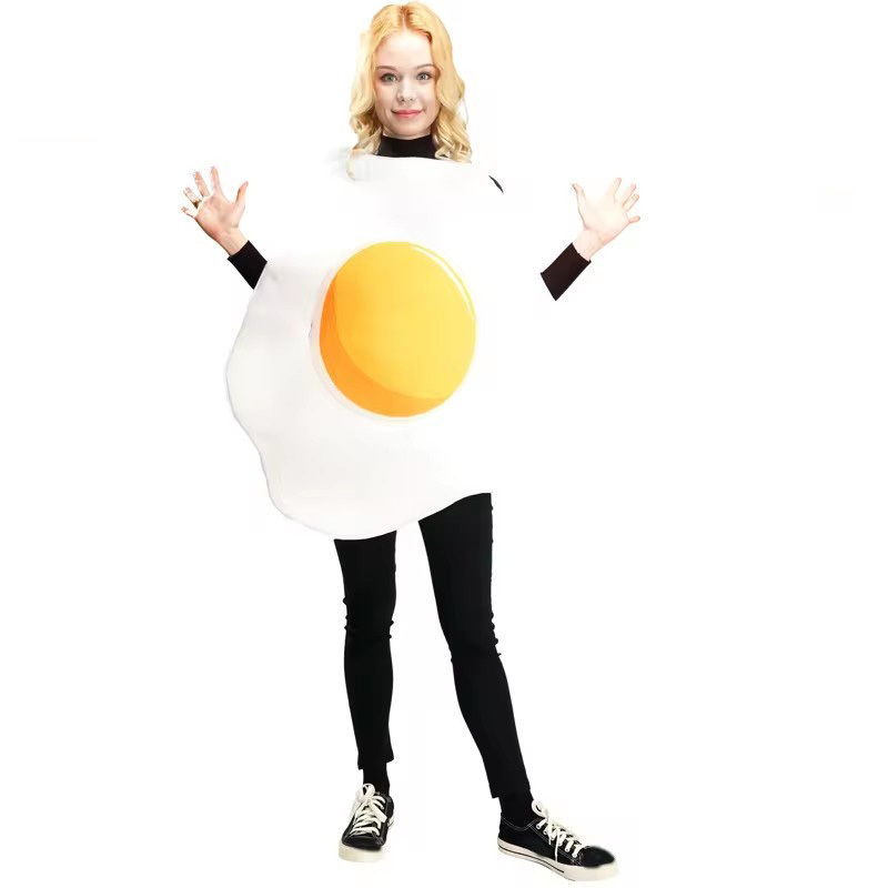 Funny Cute Costume Halloween Carnival Wear Christmas Party Clothes Clothing Food Egg Cosplay Costume For Adult Women