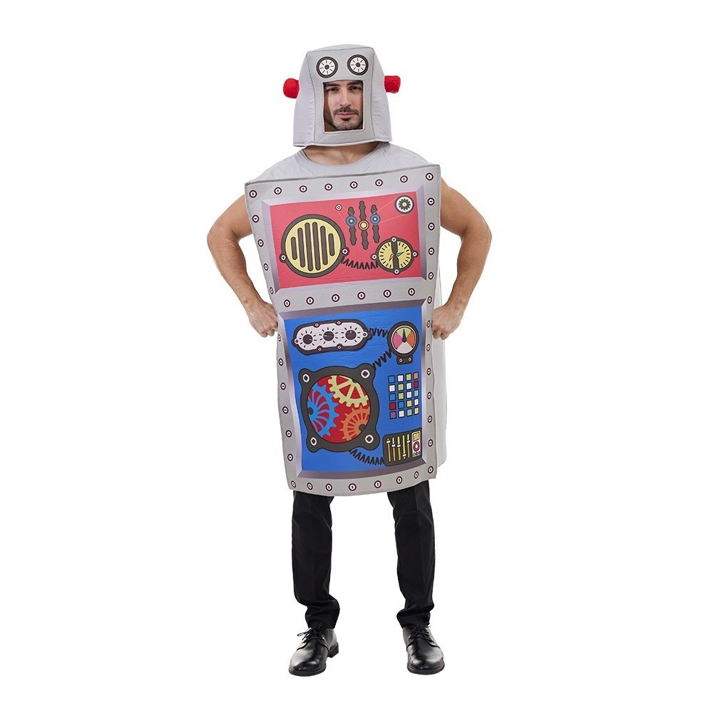 Robot Sponge Alien Cosplay Clothes Performance Party Wear Costume for Adult Man Woman Halloween Carnival