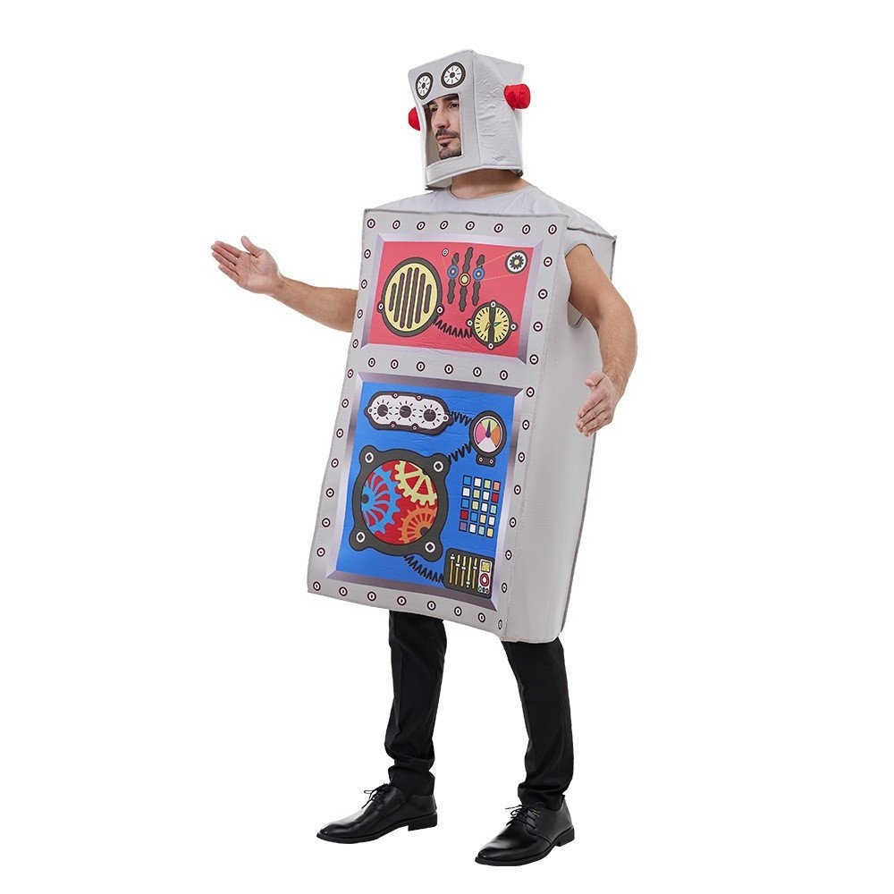 Robot Sponge Alien Cosplay Clothes Performance Party Wear Costume for Adult Man Woman Halloween Carnival