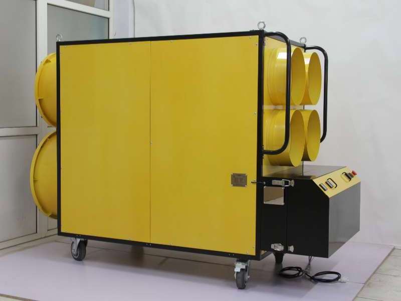 WBH8000 Waste Oil Heater Container Drier High Efficiency KVH8000 Air Heater With Air Compressor