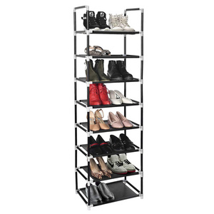 Wellshow Shoe Rack Organizer Narrow Storage Durable 16-20 Pairs Slim shoe rack Metal Tower Cabinet Space Saving Closet shelves