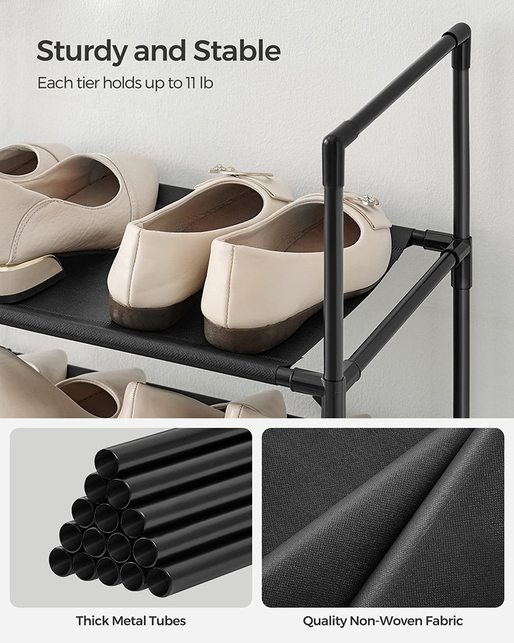 Shoe Rack Cabinet Modern Multipurpose Shoe Rack 10 Tier Shoe Rack 30 Pair Tier Free Standing For Space Saving Storage Organizer