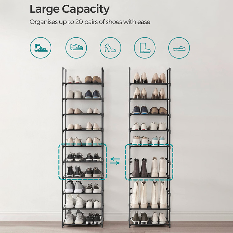 Home Dustproof Storage Shoe Cabinet Simple Wall Mounted Shoe Rack Behind The Dormitory Door Multi-Layer Assembly Storage Rack