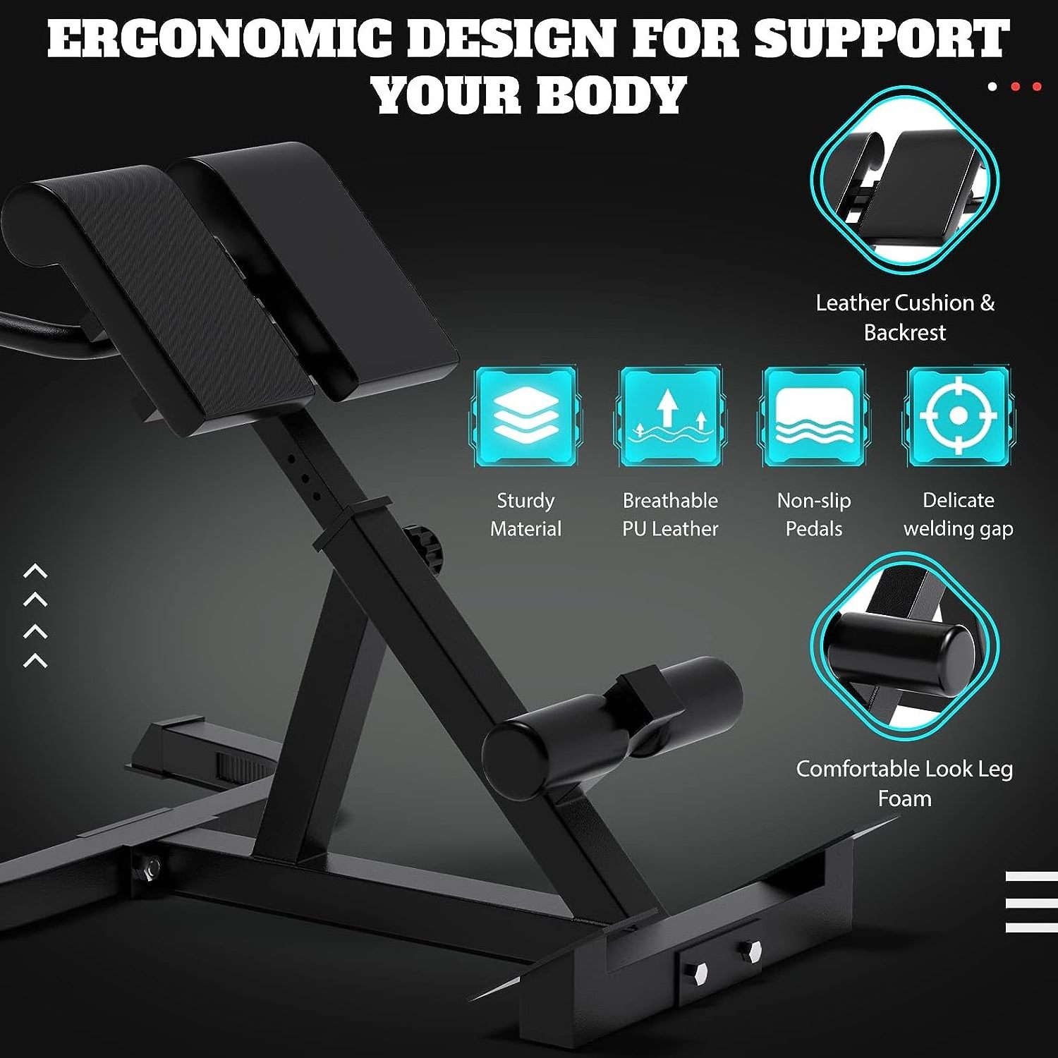 Wellshow Back Extension Bench Functional Ab Bench Abdominal Exercise Waist Extension Workout Buttocks Machine Leg Strength