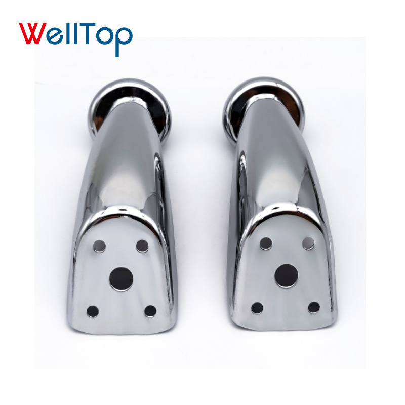 vt-03.125 WELLTOP Hot Sale Sofa Accessories Silver Leg Irons Cast Iron Furniture Legs Chrome Iron Metal Sofa Legs