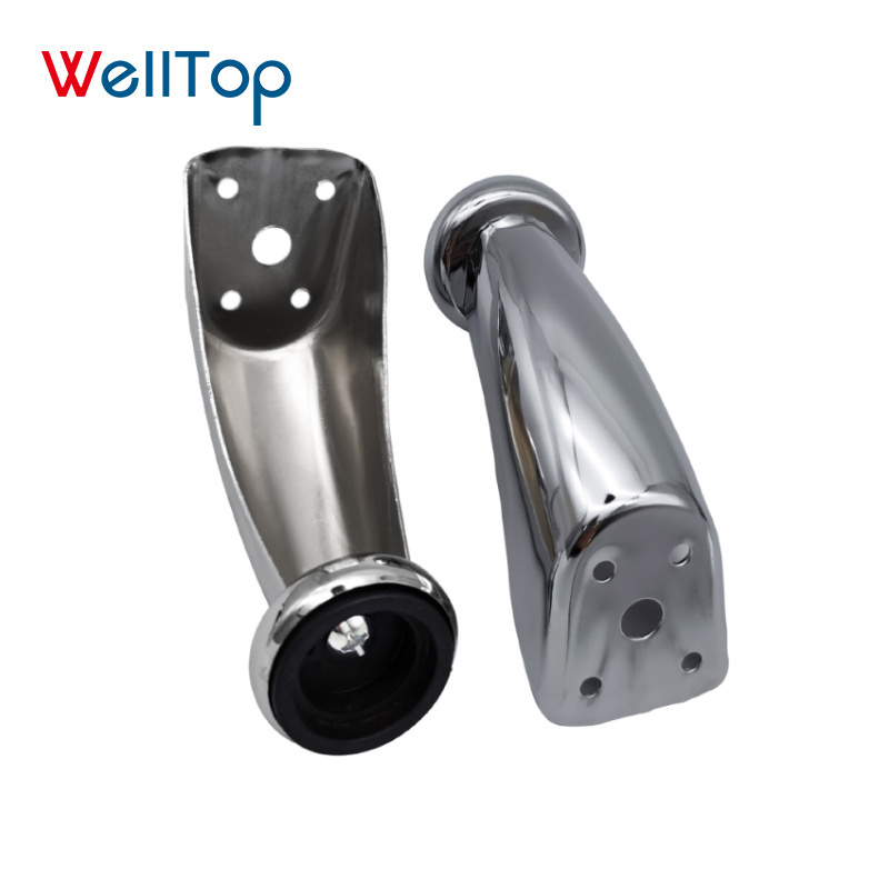 vt-03.125 WELLTOP Hot Sale Sofa Accessories Silver Leg Irons Cast Iron Furniture Legs Chrome Iron Metal Sofa Legs