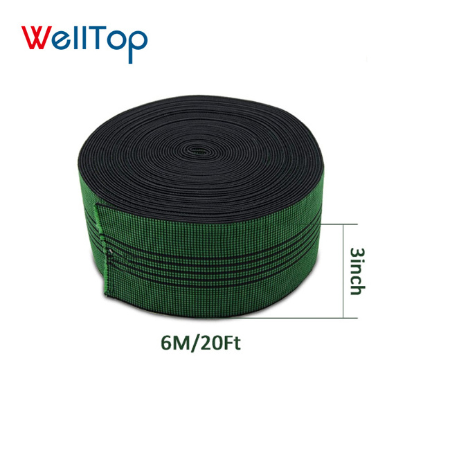 17.001 WELLTOP Low Price High Tenacity Furniture Trampoline PE Webbing Belt Sofa Upholstery Sofa Tape Elastic Webbing for Sofa