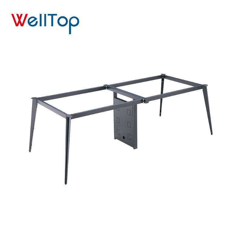 03.920 WELLTOP Wholesale Industrial Restaurant Desk Office Iron Metal Frame Office Tables Steel Table Legs Metal Table Base Leg