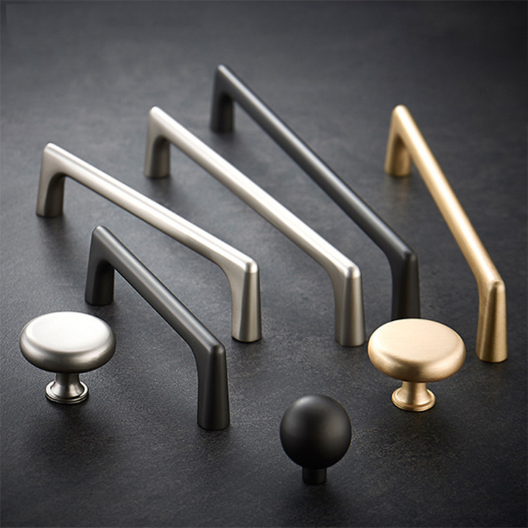 WELLTOP Nordic Golden Long Furniture Handles Kitchen Cabinet Door Drawer Single Hole Pull Handles Knobs VT-01.5129