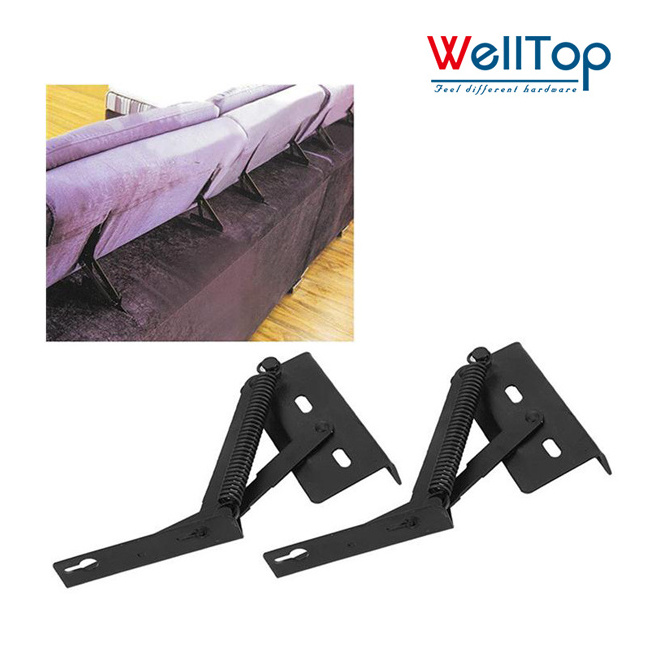 New Arrivals Furniture Hardware 75 Degree Black Lift Couch Springs Hidden Hinges Sofa Bed Mechanism Folding Sofa Bed Mechanism