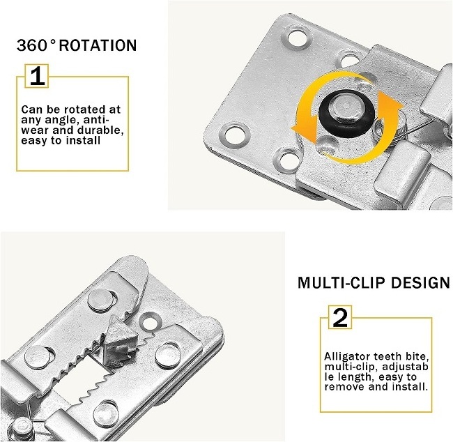 sf-046 Metal Sofa Connector Replacement Parts Snap Interlocking Clamp Bolt Sectional Sofa Connector Couch Furniture Connector