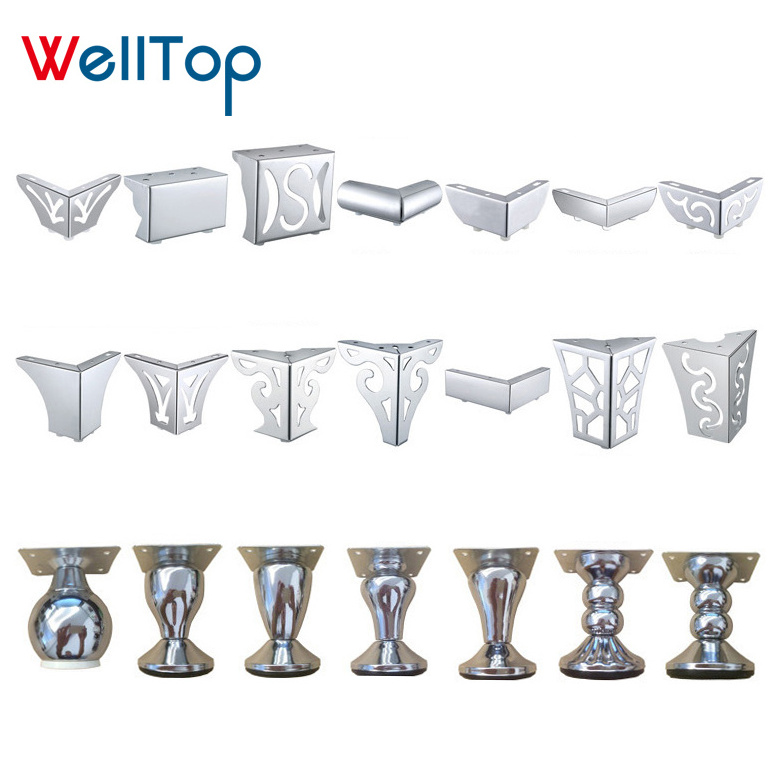 Hardware Aluminum Furniture Stainless Steel Brushed Antique Metal Sofa Legs feet patas pata muebles VT-03.016