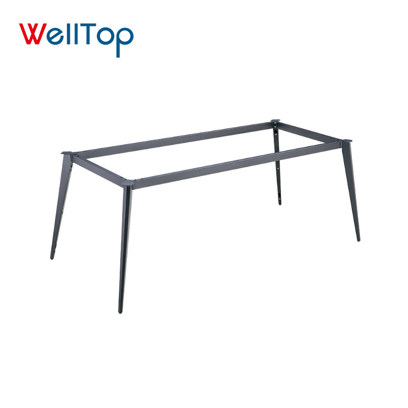 03.920 WELLTOP Wholesale Industrial Restaurant Desk Office Iron Metal Frame Office Tables Steel Table Legs Metal Table Base Leg