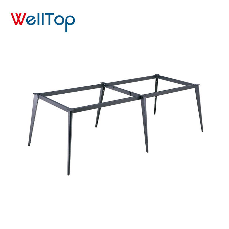 03.920 WELLTOP Wholesale Industrial Restaurant Desk Office Iron Metal Frame Office Tables Steel Table Legs Metal Table Base Leg