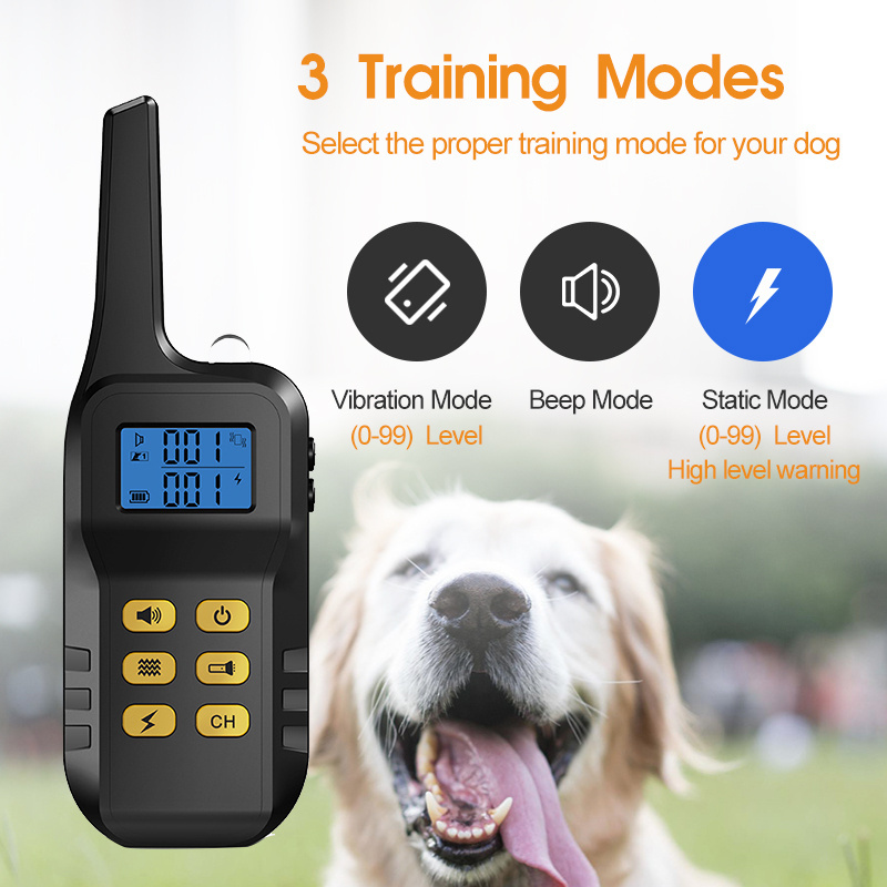 Pet Trainer Waterproof Dog Slave Electric Shock Collar Remote Control Rechargeable Dog Shock Collar