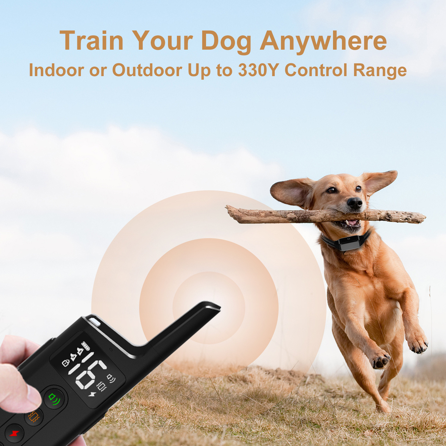 1000FT Range E Collar Beep Vibration and Humane Shock Collar for Large Dog with Remote