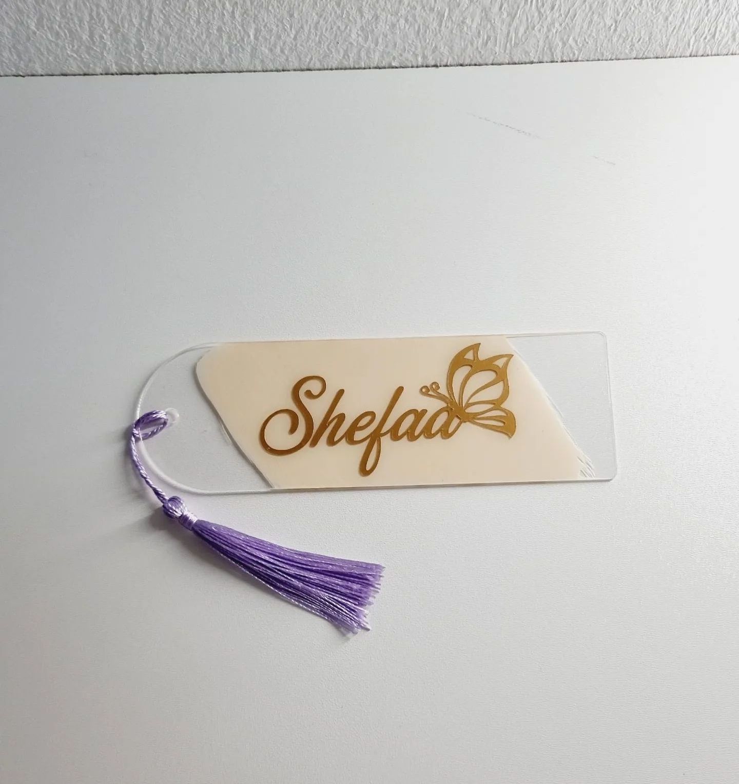 Acrylic bookmark for gift custom shape custom logo with tassel