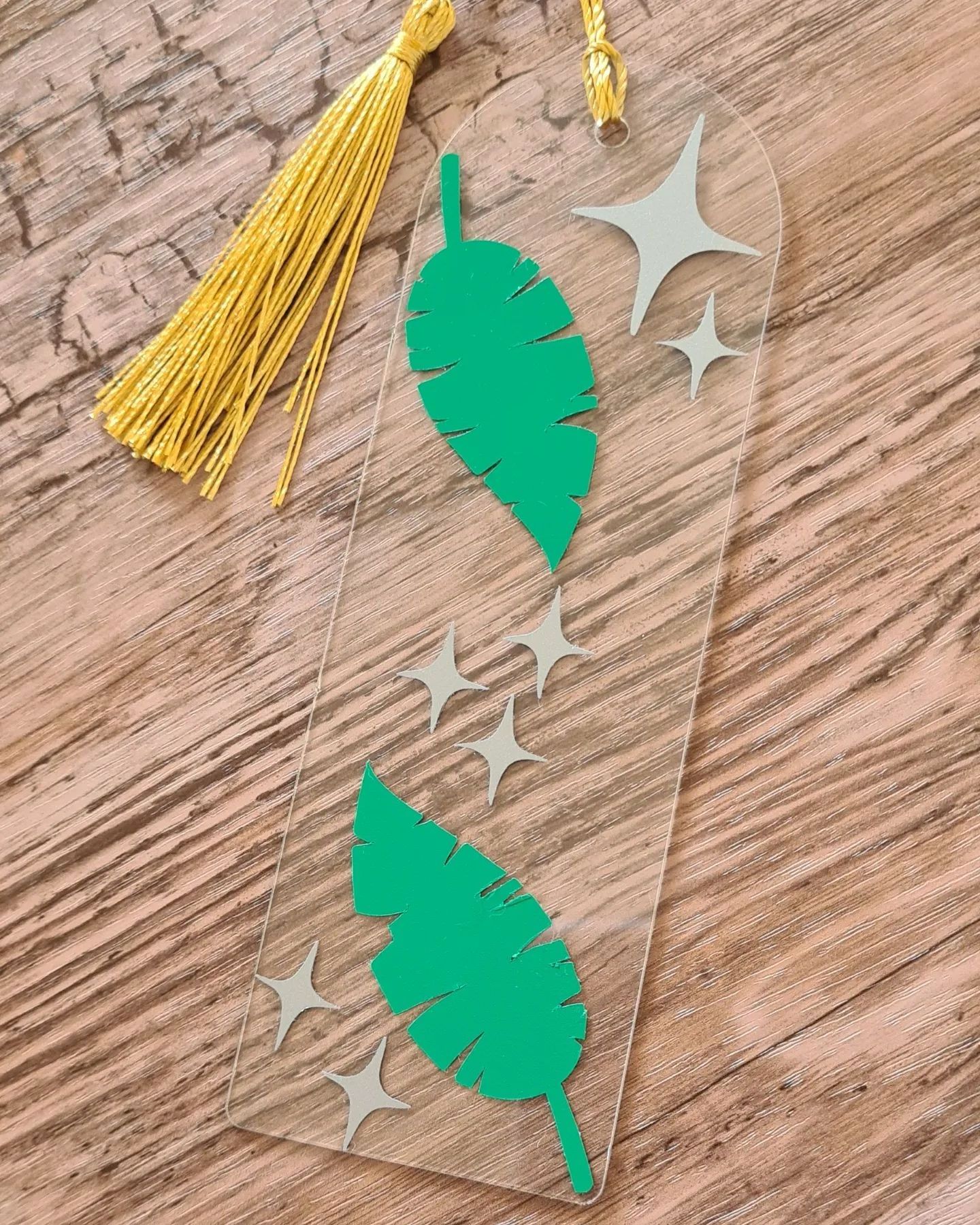 Acrylic bookmark for gift custom shape custom logo with tassel