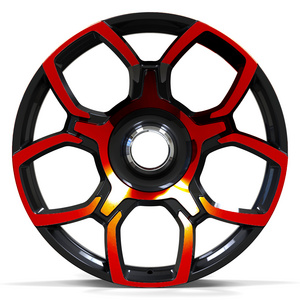 Black facing with red paint for Rolls-Royce Cullinan wheel Range Rover wheels and large suv aluminum alloy forged custom rims