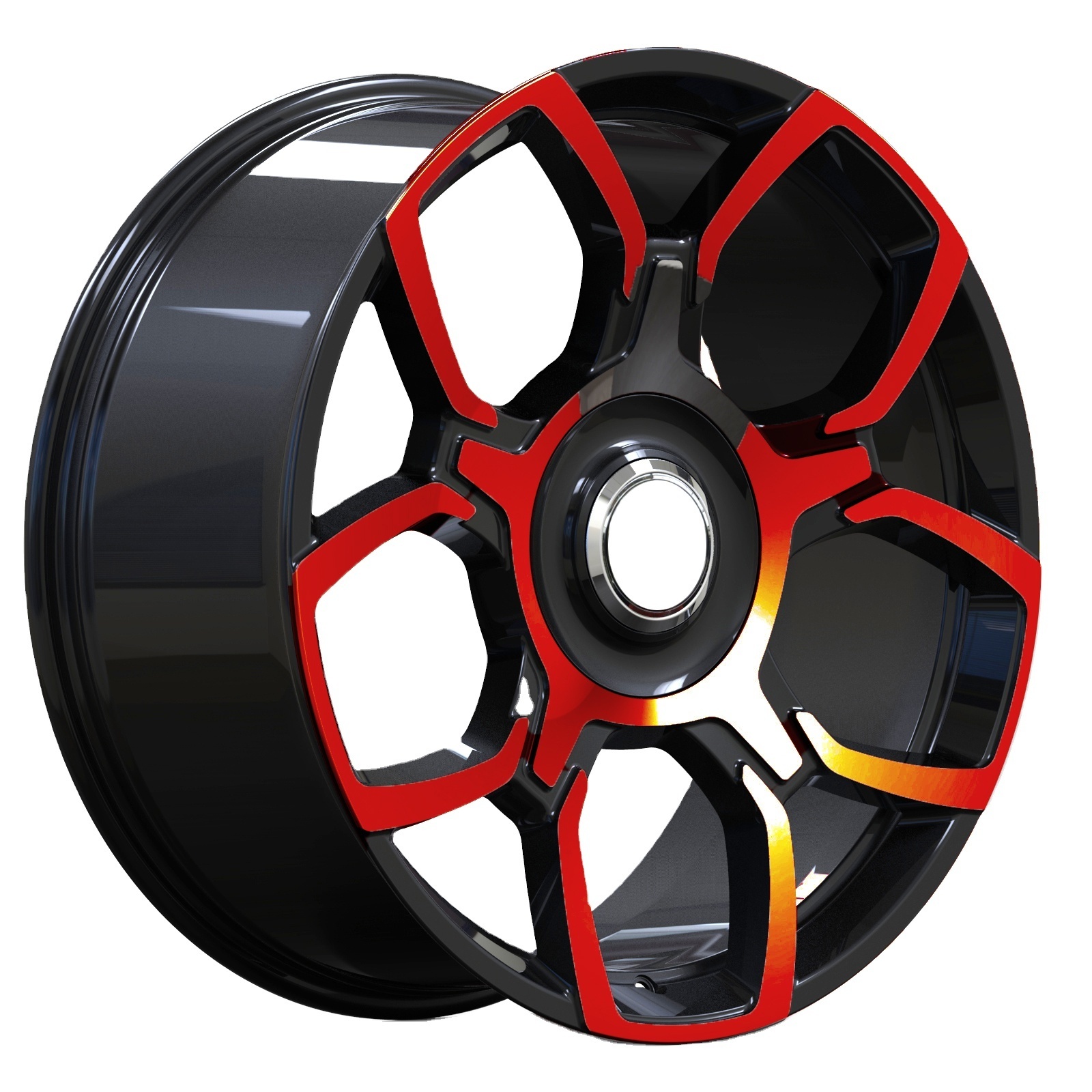 Black facing with red paint for Rolls-Royce Cullinan wheel Range Rover wheels and large suv aluminum alloy forged custom rims