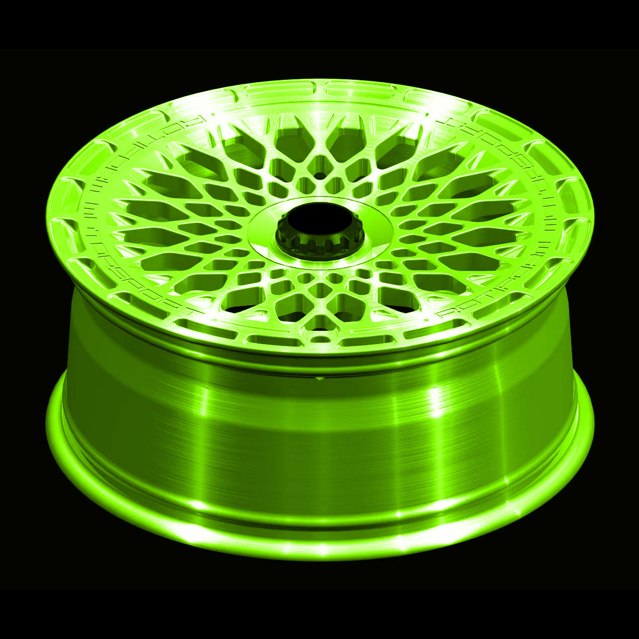 Passenger car wheels for BMW Mercedes Benz Audi brushed and transparent green forged material custom rims with high quality