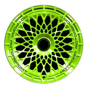 Passenger car wheels for BMW Mercedes Benz Audi brushed and transparent green forged material custom rims with high quality