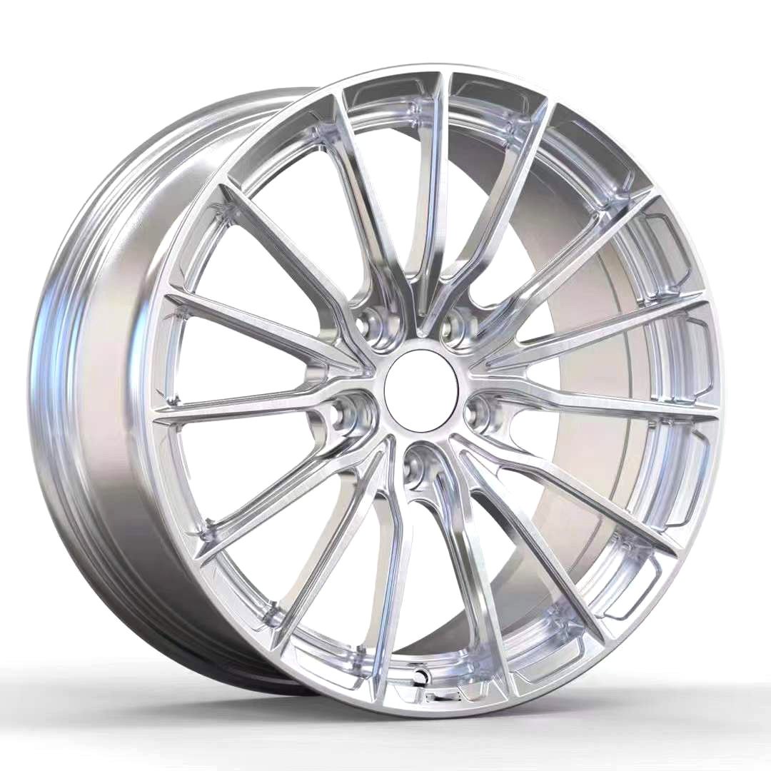 Wheels Passenger Car Wheels Forged Material Custom Rims Factory Wholesales Alloy Aluminum Alloy Polished and Brushed Silver Wx