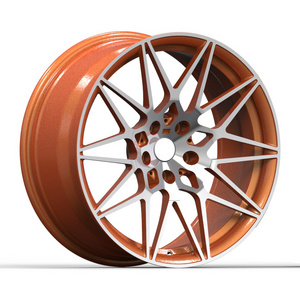 Orange top for bmw m2 m3 m5 3 Series 5 Series f10 G11 5X112 forged wheels 1 piece forged custom steel rim 5X120