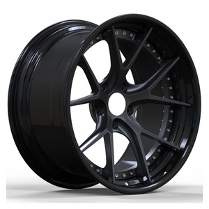 Hot selling High quality 2 pieces for BMW E92 M3 M5 Audi S5 A7 forged split wheel customized step lips deep dish alloy wheels