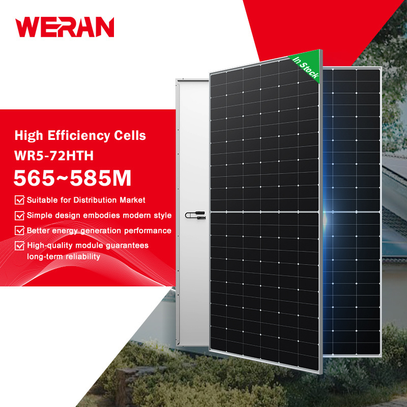 WERAN Module In Solar Panel 500W 550 Watts JA Longi Bifacial Perovskite Solar Panel PV Modules