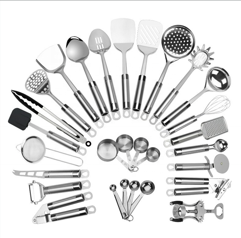 Home and kitchen accessories kitchen tools utensils sets cooking utensils 29pcs stainless steel kitchen utensils set