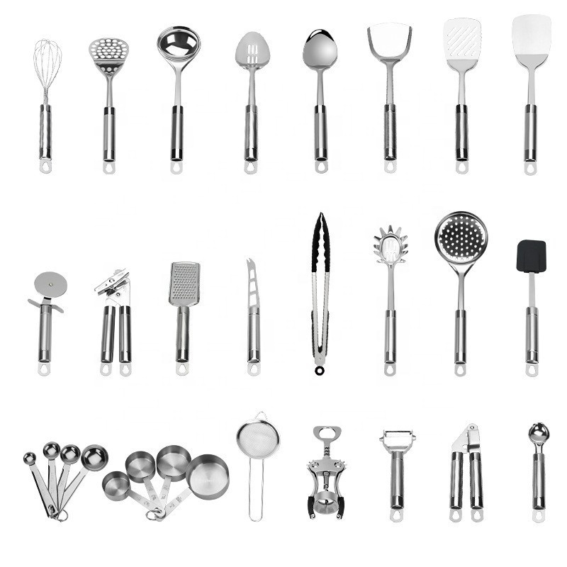 Home and kitchen accessories kitchen tools utensils sets cooking utensils 29pcs stainless steel kitchen utensils set