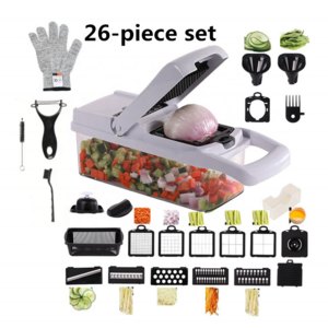 26 in 1 Multifunctional Vegetable Chopper Metal Kitchen Items Mandoline Slicer Manual Vegetable Cutter