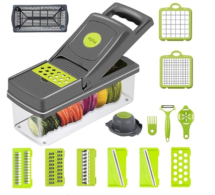 12 In 1 Multifunctional Vegetable Cutter Onion Dicer Mandoline Slicer Vegetable Cutter onion push chopper