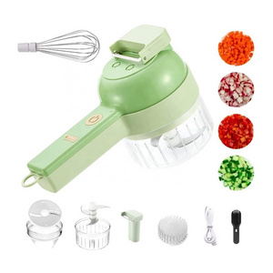 4 in 1 Portable Electric Vegetable Cutter Set Rechargeable Vegetable Slicer Wireless Vegetable Cutter